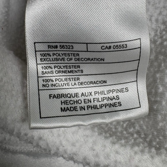 Nike Hoodie Womens Full Zip Fleece White Y2K Athletic Training Casual - Picture 7 of 12